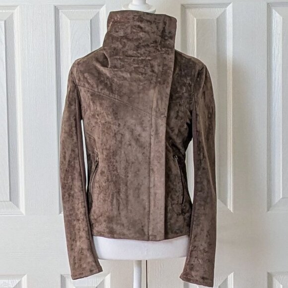 SL8 Women's Velour Adjustable Zippered Jacket  Size S  Brown - Picture 3 of 10